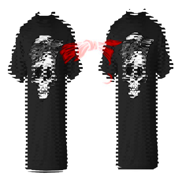 Pirate Dead With Eye Patch Red Bandana Halloween Diy Costume  Unisex T-Shirt