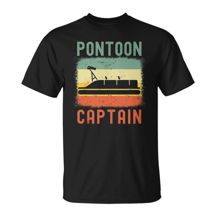Pontoon Captain Retro Vintage Funny Boat Lake Outfit Unisex T-Shirt