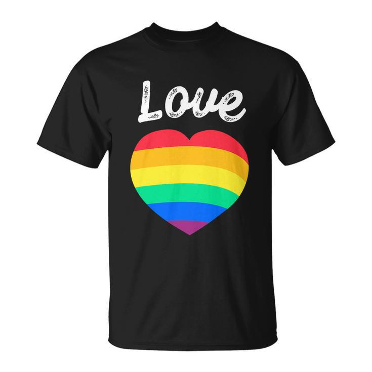 Pride Month Funny Rainbow Heart Gay And Lgbt Unisex T-Shirt
