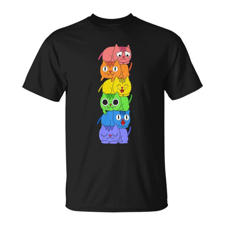 Pride Month Gay Pride Cat Lgbt Kawaii Unisex T-Shirt