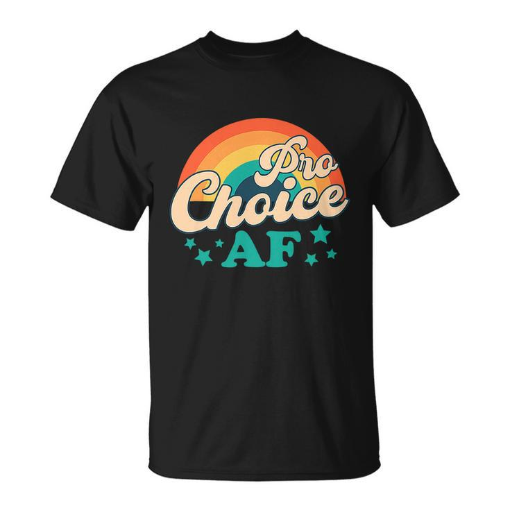 Pro Choice Af Reproductive Rights Rainbow Vintage Unisex T-Shirt