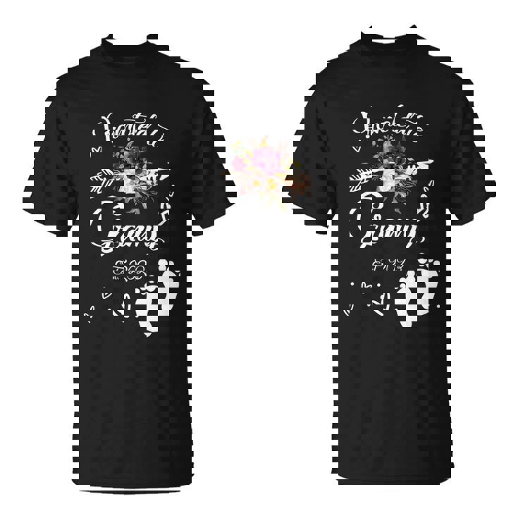 Promoted To Granny Est 2023 Floral First Time Granny T-Shirt