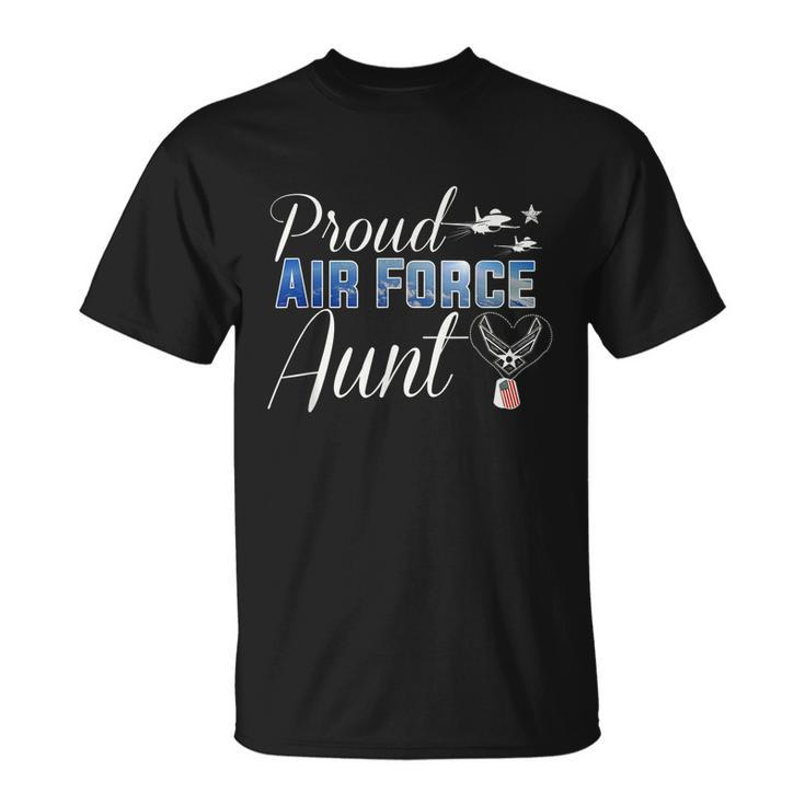 Proud Air Force Aunt Heart Us Air Force Military Unisex T-Shirt