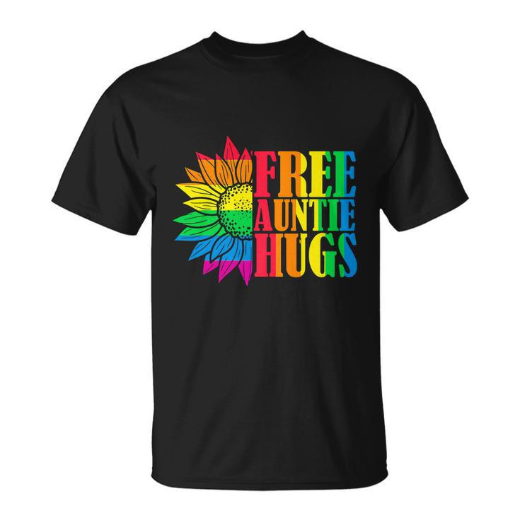 Proud Lgbt Free Auntie Hugs Lgbt Pride Month Unisex T-Shirt