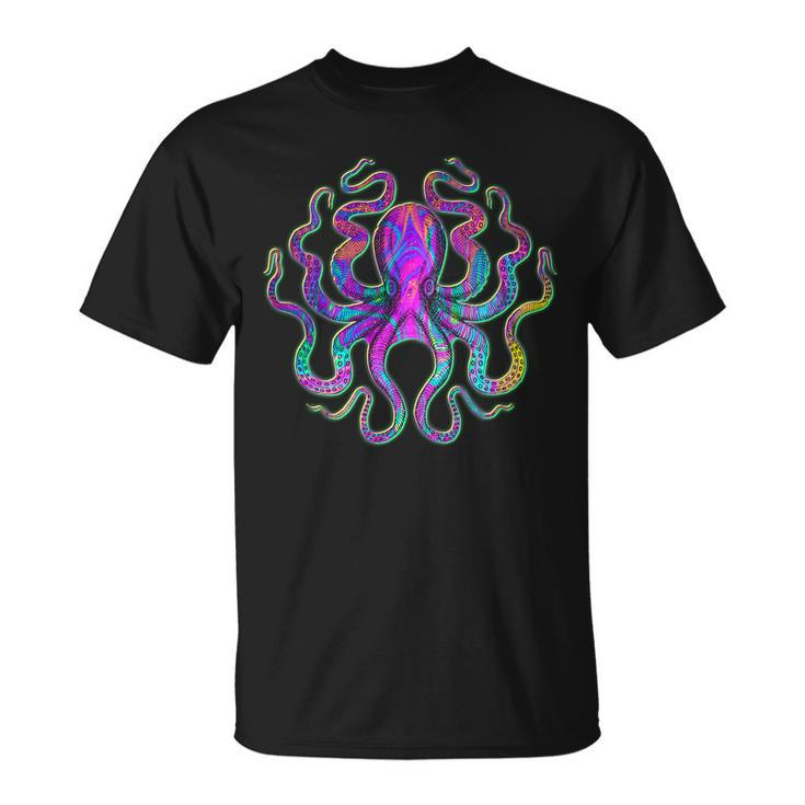 Psychedelic Octopus Tshirt Unisex T-Shirt