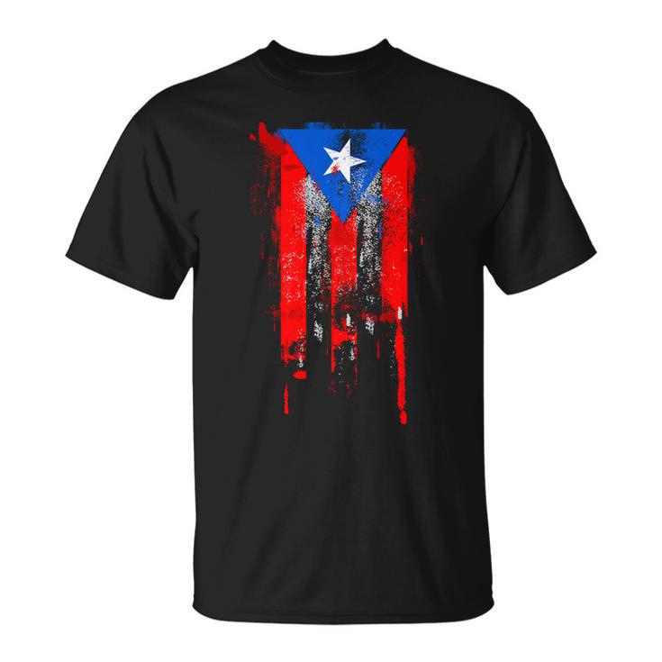 Puerto Rico Flag Drip Unisex T-Shirt