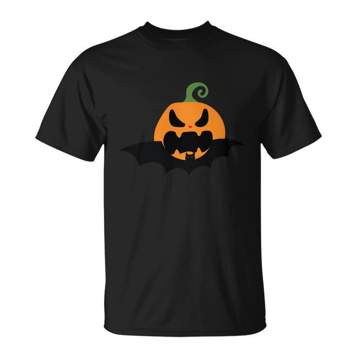 Pumpkin Bat Halloween Quote V2 Unisex T-Shirt