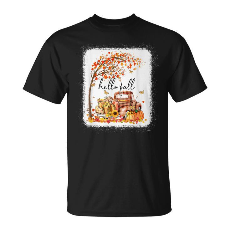 Pumpkin Leopard Hello Fall Happy Fall Yall Fall Season T-shirt