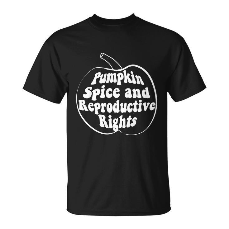 Pumpkin Spice And Reproductive Rights Fall Feminist Choice Gift V6 Unisex T-Shirt