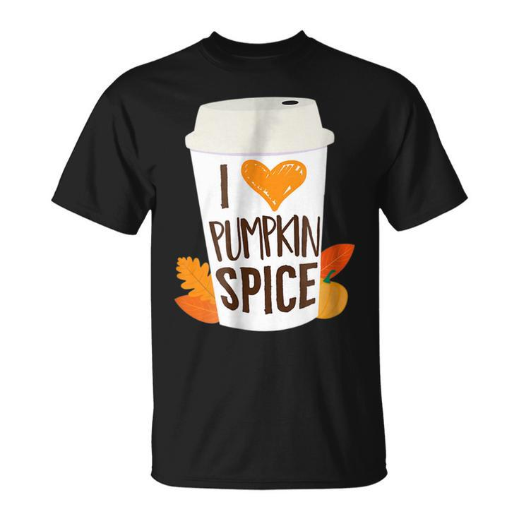 Pumpkin Spice Coffee Latte Fall Autumn Season And Halloween T-shirt