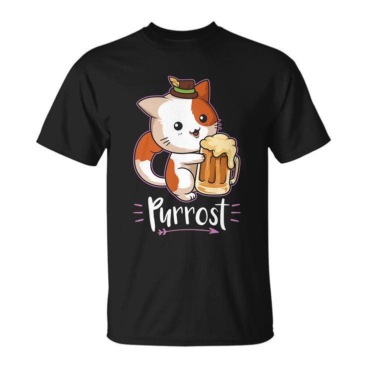 Purrost Prost Oktoberfest Cat German Beer Festival Gift Unisex T-Shirt