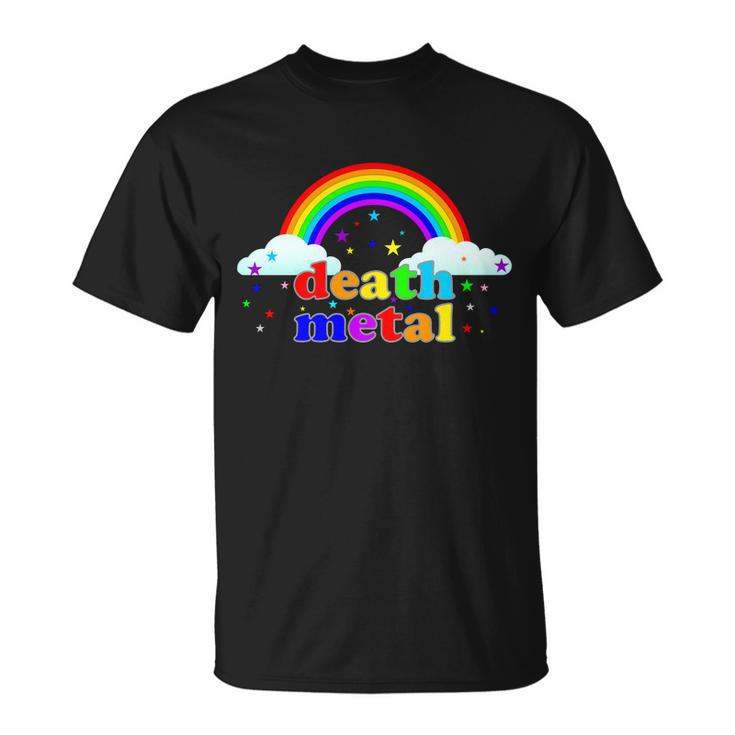 Rainbow Death Metal Logo Unisex T-Shirt