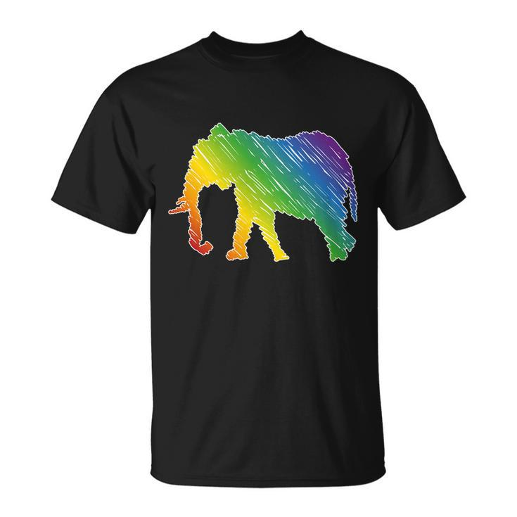 Rainbow Elephant V2 Unisex T-Shirt