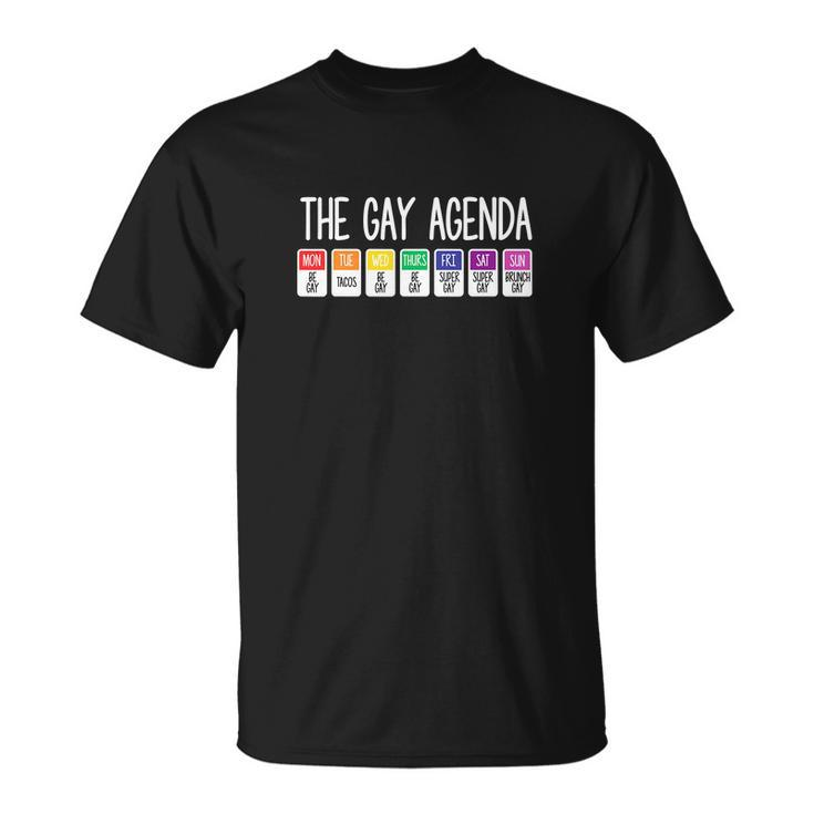 Rainbow The Gay Weekly Agenda Funny Lgbt Pride Unisex T-Shirt