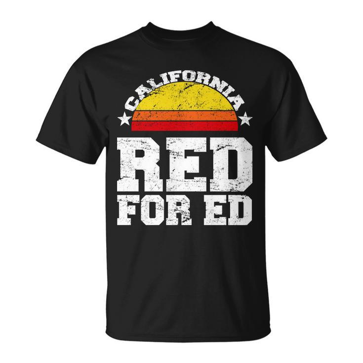 Red For Ed California Sunset Disstressed Unisex T-Shirt
