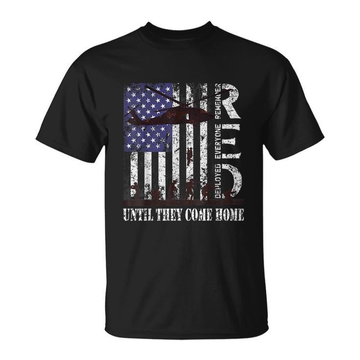 Red Friday Remember Everyone Deployed Us Flag Army Vintage Unisex T-Shirt
