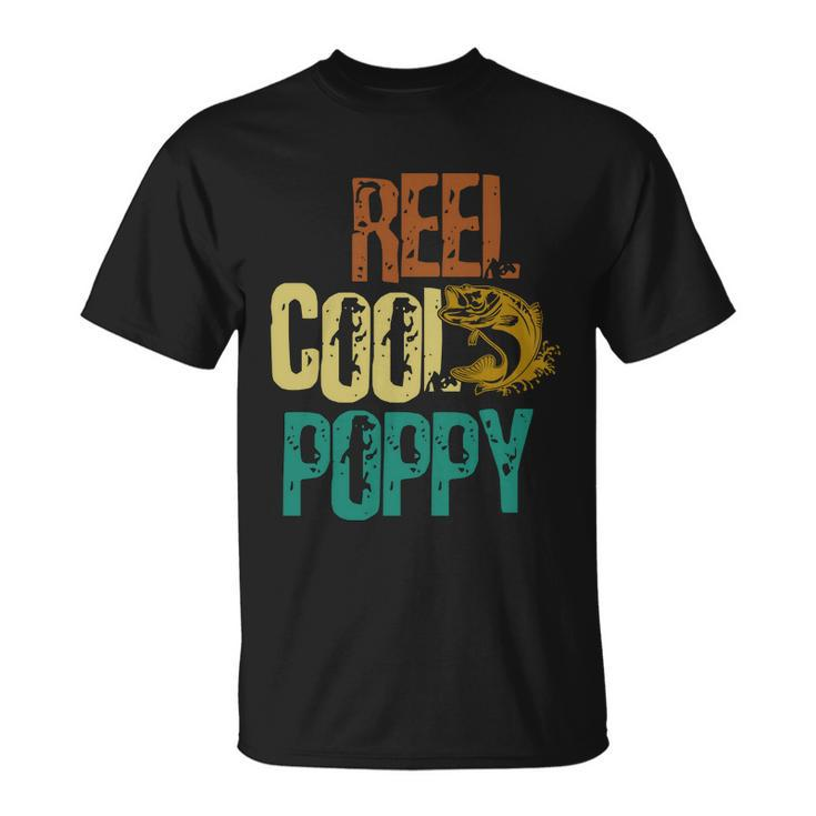Reel Cool Poppy Vintage Fishing Unisex T-Shirt