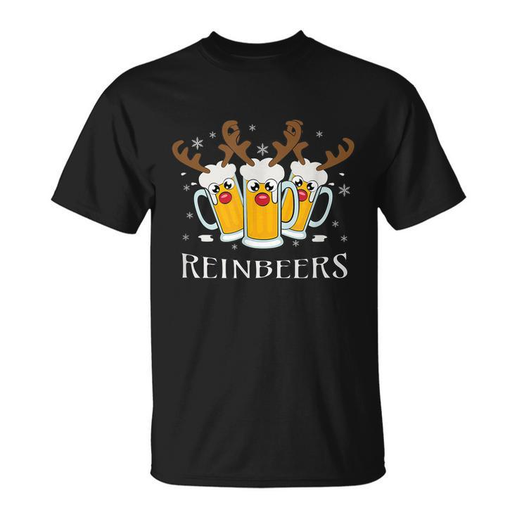 Reinbeers Reindeer Beer Christmas Drinking T-Shirt
