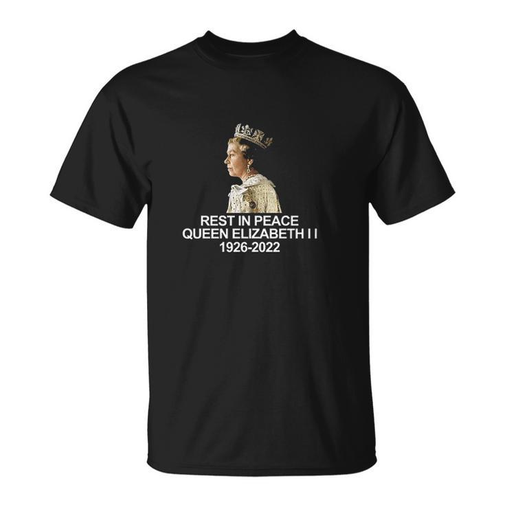 Rest In Peace Queen Elizabeth II 1926-2022 Men Women T-shirt Graphic Print Casual Unisex Tee