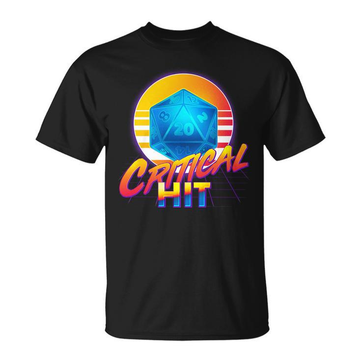 Retro 80S Dnd Critical Hit Unisex T-Shirt