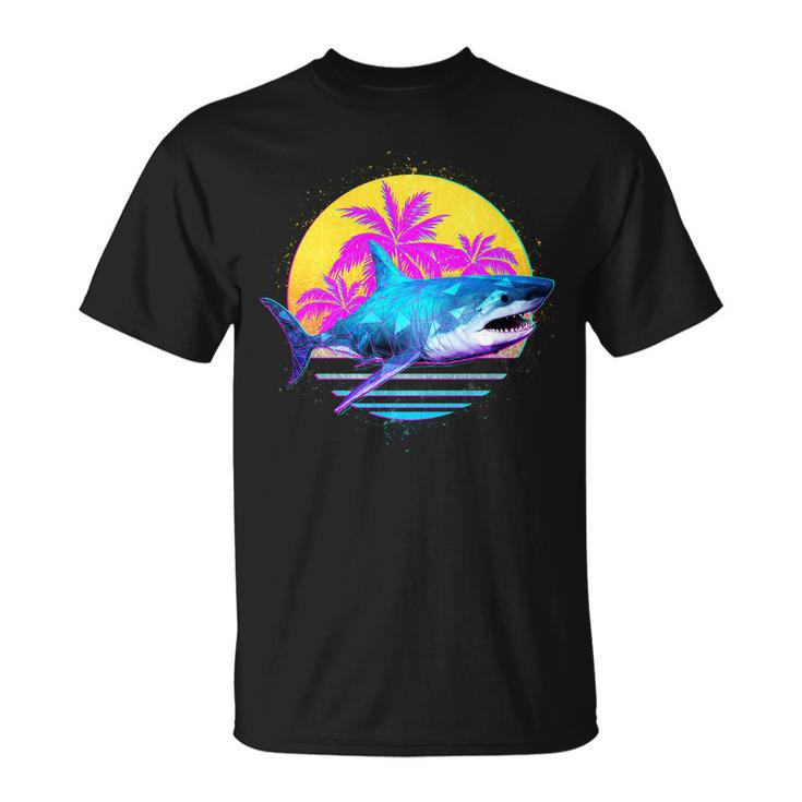 Retro 80S Polygon Shark Unisex T-Shirt