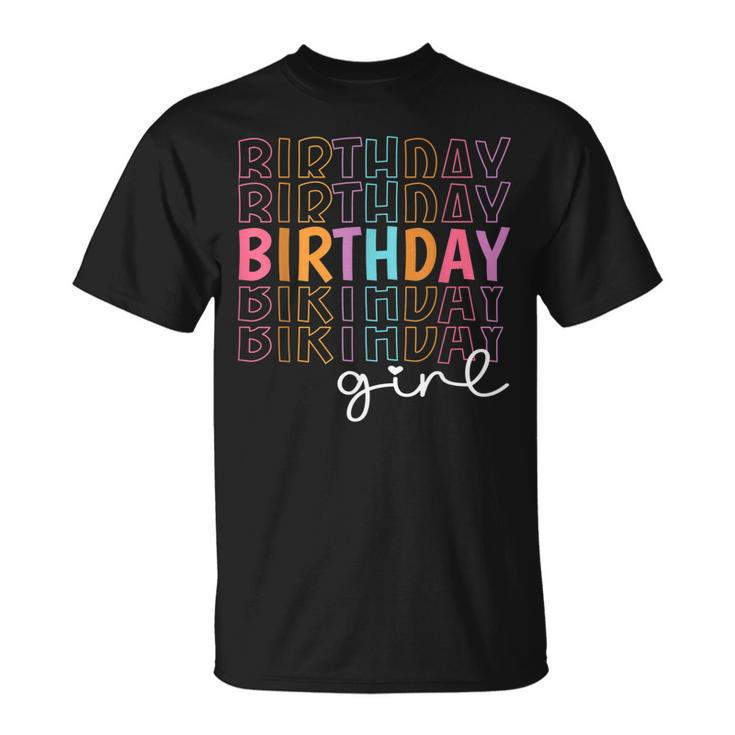 Retro Birthday Girl Party For Princess Girl Birthday Unisex T-Shirt