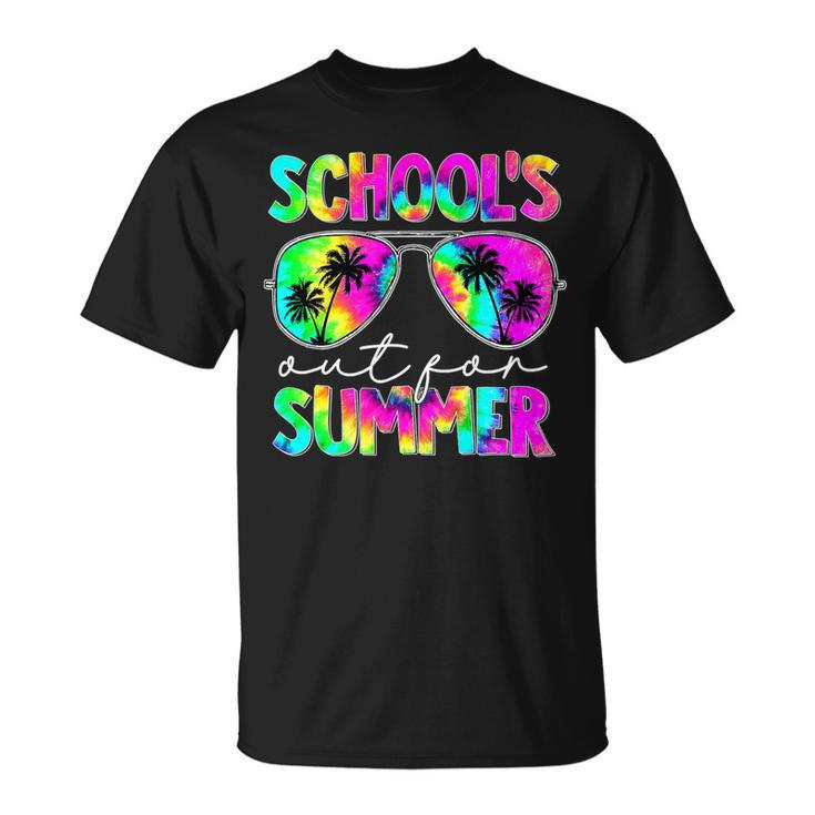Retro Last Day School Schools Out For Summer Teacher Tie Dye V2 Unisex T-Shirt