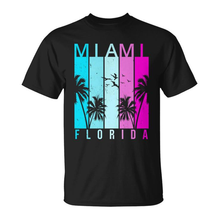 Retro Miami Florida Summer Neon Colors Unisex T-Shirt