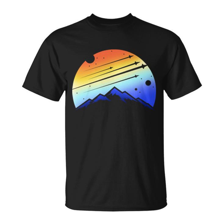 Retro Mountain Stars Unisex T-Shirt