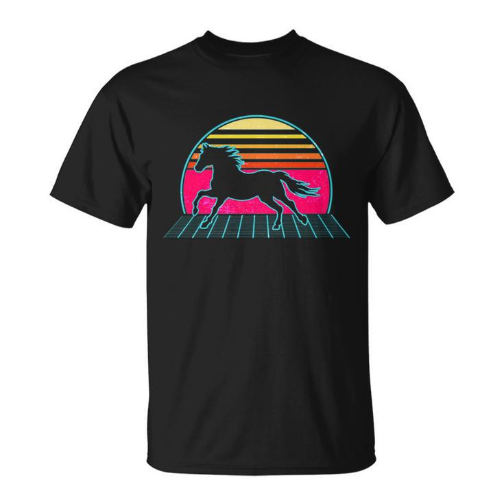 Retro Running Horse Silhouette Unisex T-Shirt