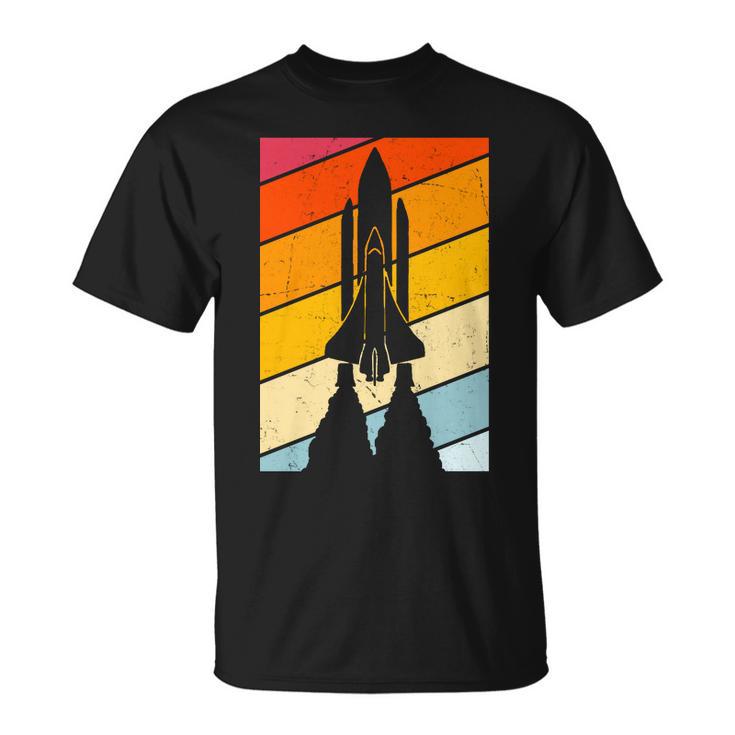 Retro Space Rocket Launch Unisex T-Shirt