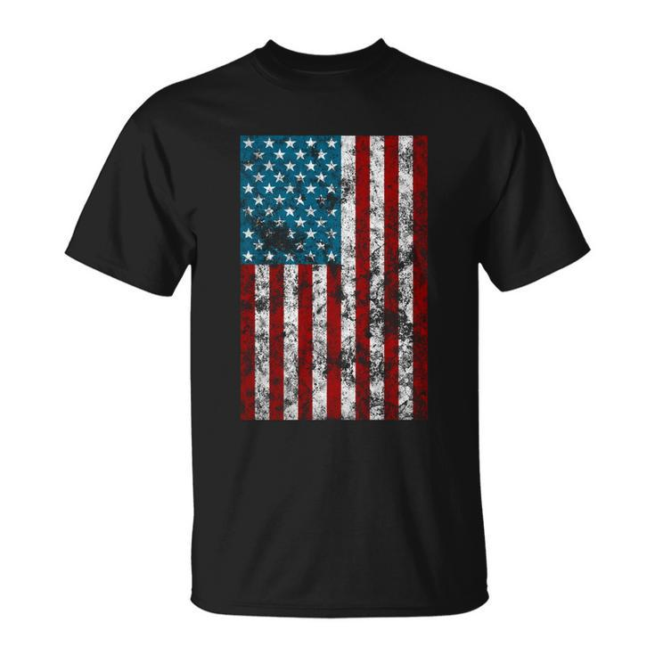 Retro Style 4Th July Usa Patriotic Distressed America Flag Cool Gift Unisex T-Shirt