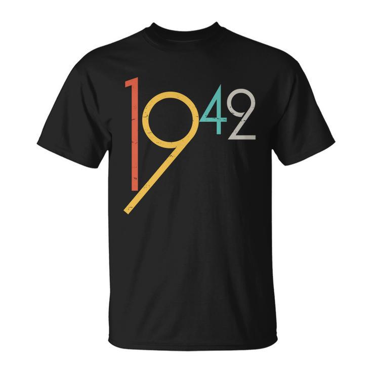 Retro Vintage 1942 80Th Birthday Tshirt Unisex T-Shirt