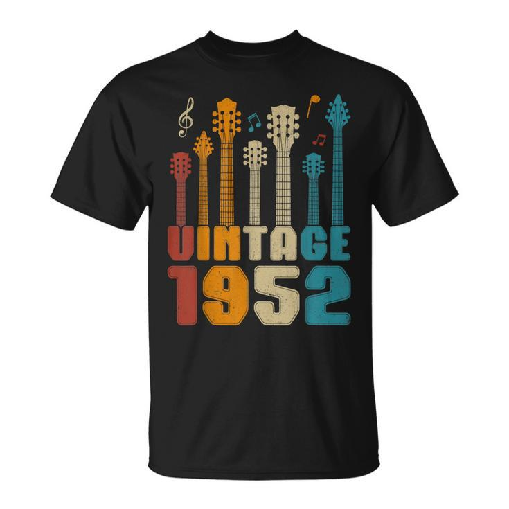 Retro Vintage 1952 Birthday Party Guitarist Guitar Lovers  Unisex T-Shirt