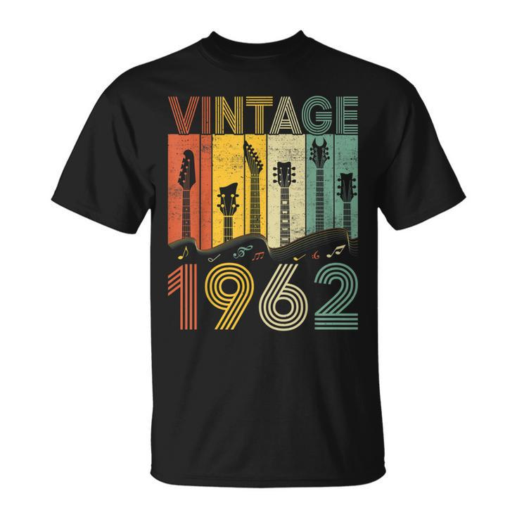 Retro Vintage 1962 Guitarist 1962 Birthday Guitar Player  Unisex T-Shirt