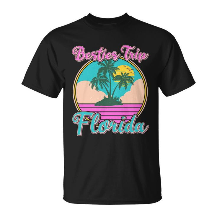Retro Vintage Besties Trip Florida Unisex T-Shirt