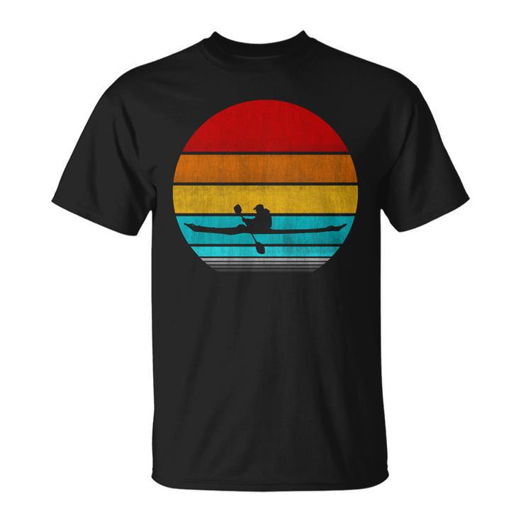 Retro Vintage Kayak V2 Unisex T-Shirt