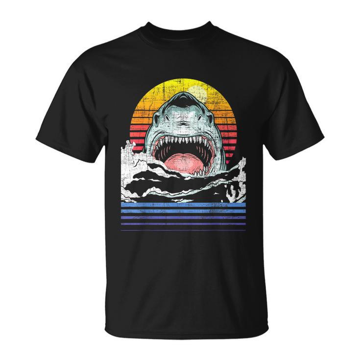 Retro Vintage Shark Marine Biologist Wildlife Shark Lovers Unisex T-Shirt