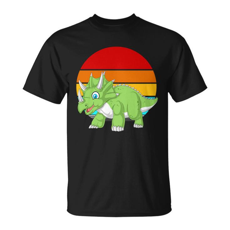 Retro Vintage Triceratops Dinosaur Unisex T-Shirt