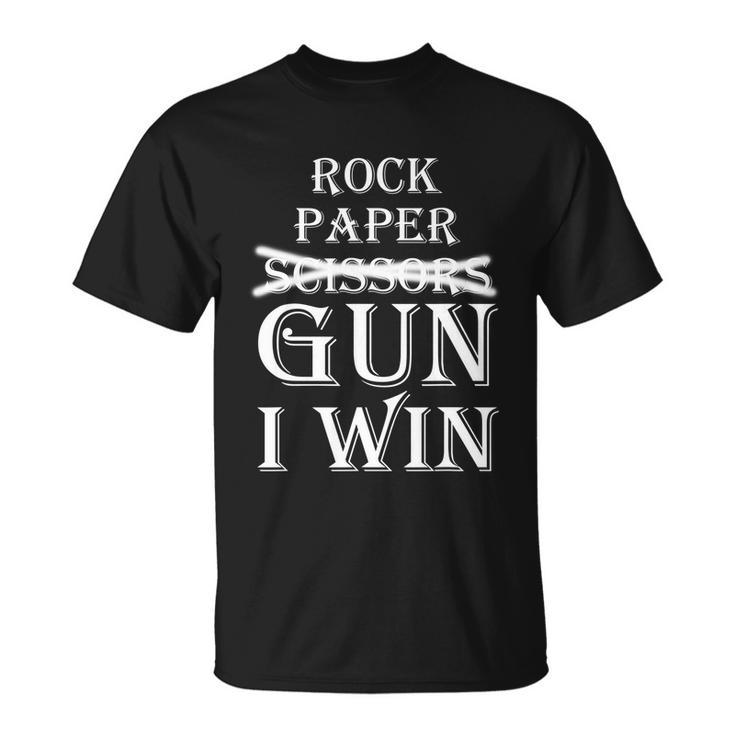 Rock Paper Gun I Win Tshirt Unisex T-Shirt
