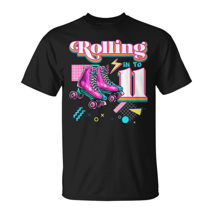 Rolling Into 11 Roller Skate 11Th Birthday Girl Gifts  Unisex T-Shirt