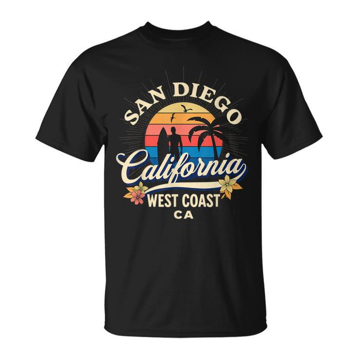 San Diego California Beach Surf Summer Vacation Vintage  V3 Unisex T-Shirt