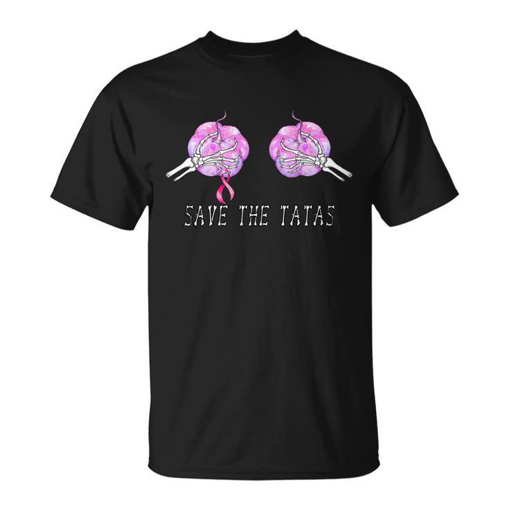 Save The Tatas Halloween Breast Cancer Awareness Tshirt Unisex T-Shirt