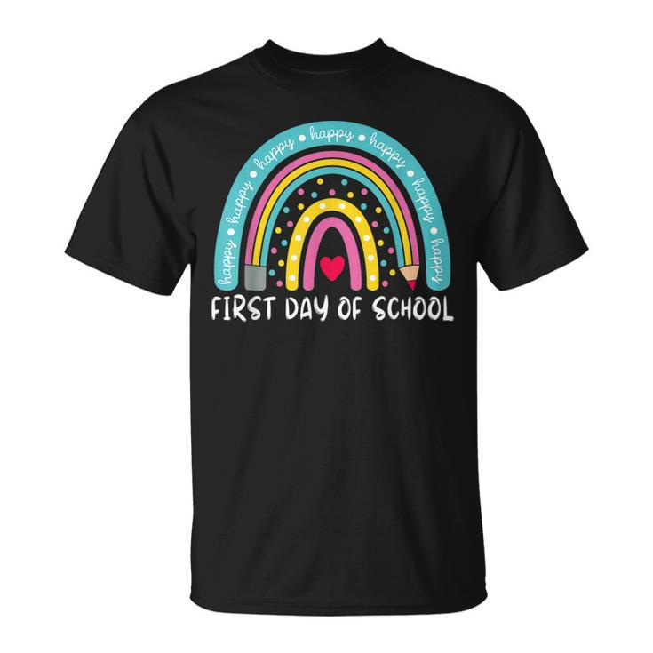 Back To School Rainbow Happy First Day Of School T-shirt