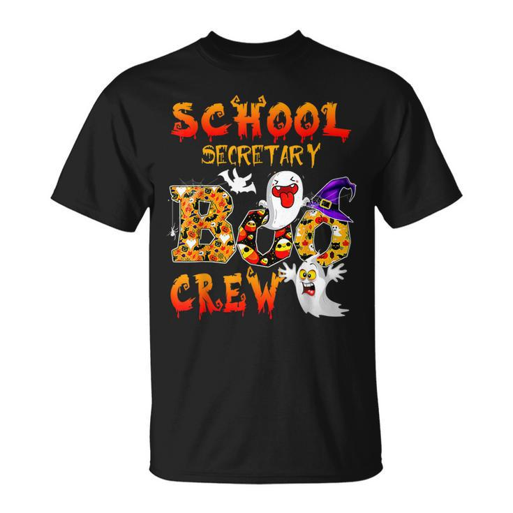 School Secretary Boo Crew Halloween School Men Women Kid  Unisex T-Shirt