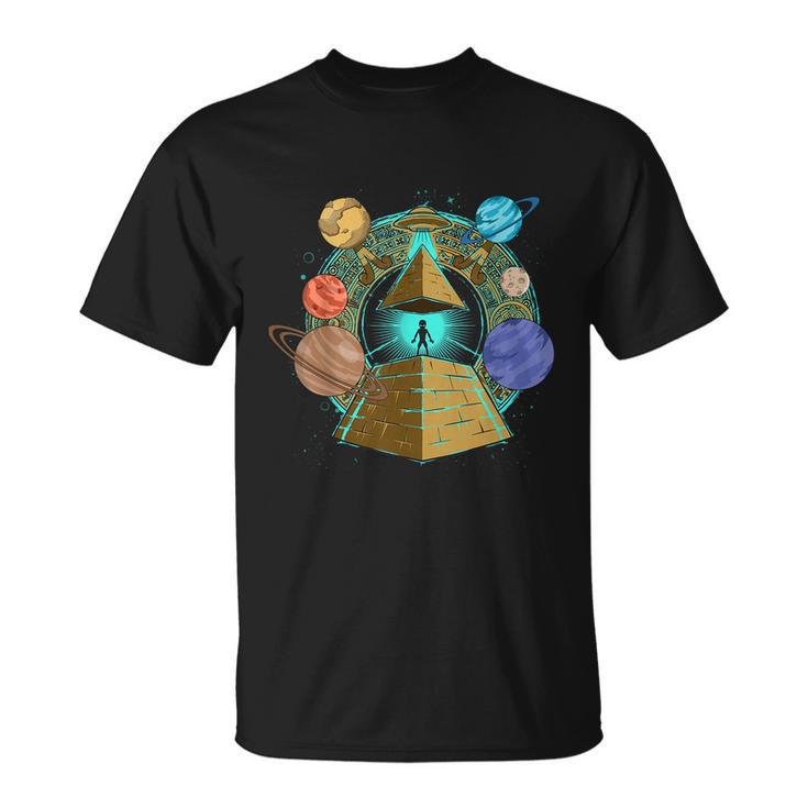 Sci Fi Ufo Abduction Pyramids Ancient Egypt Science Alien Unisex T-Shirt