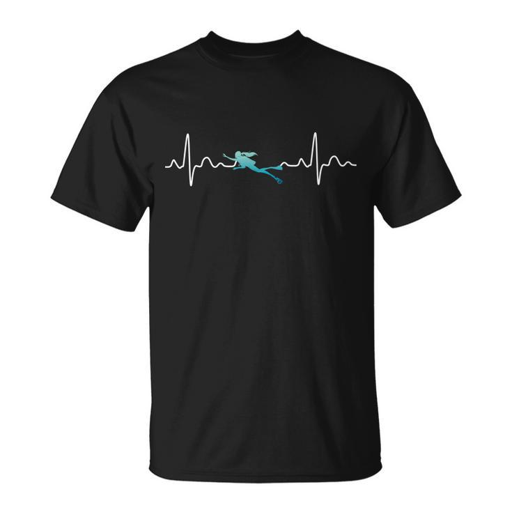Scuba Diving Heartbeat Pulse T-shirt