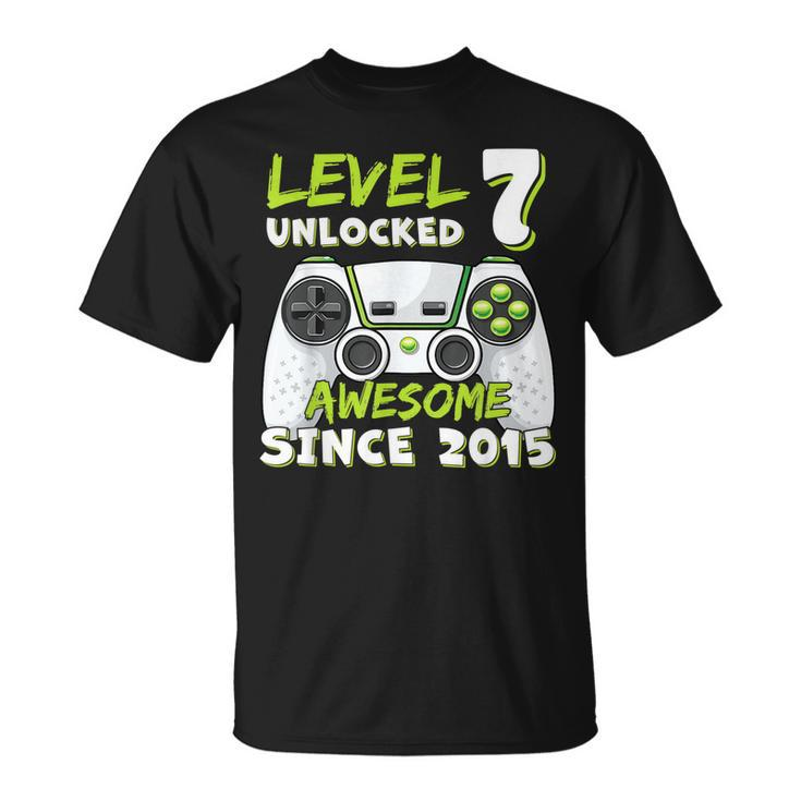 Seven 7Yr Bday Son Boy Funny Gamer 7Th 7 Years Old Birthday  V2 Unisex T-Shirt