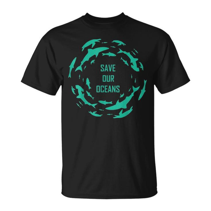 Shark Save Our Oceans Sharks Scuba Diver T-shirt