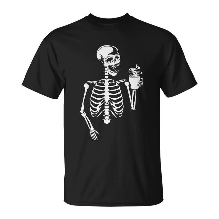 Skeleton Coffee Halloween Quote Unisex T-Shirt